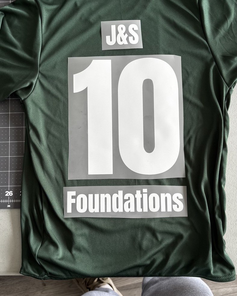 Youth team jersey with name and number